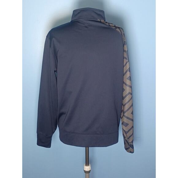 Chicago Bears Zip Up Thermal Base Jacket Graphic Sleeve Blue,Orange,Gray Large - Picture 6 of 15